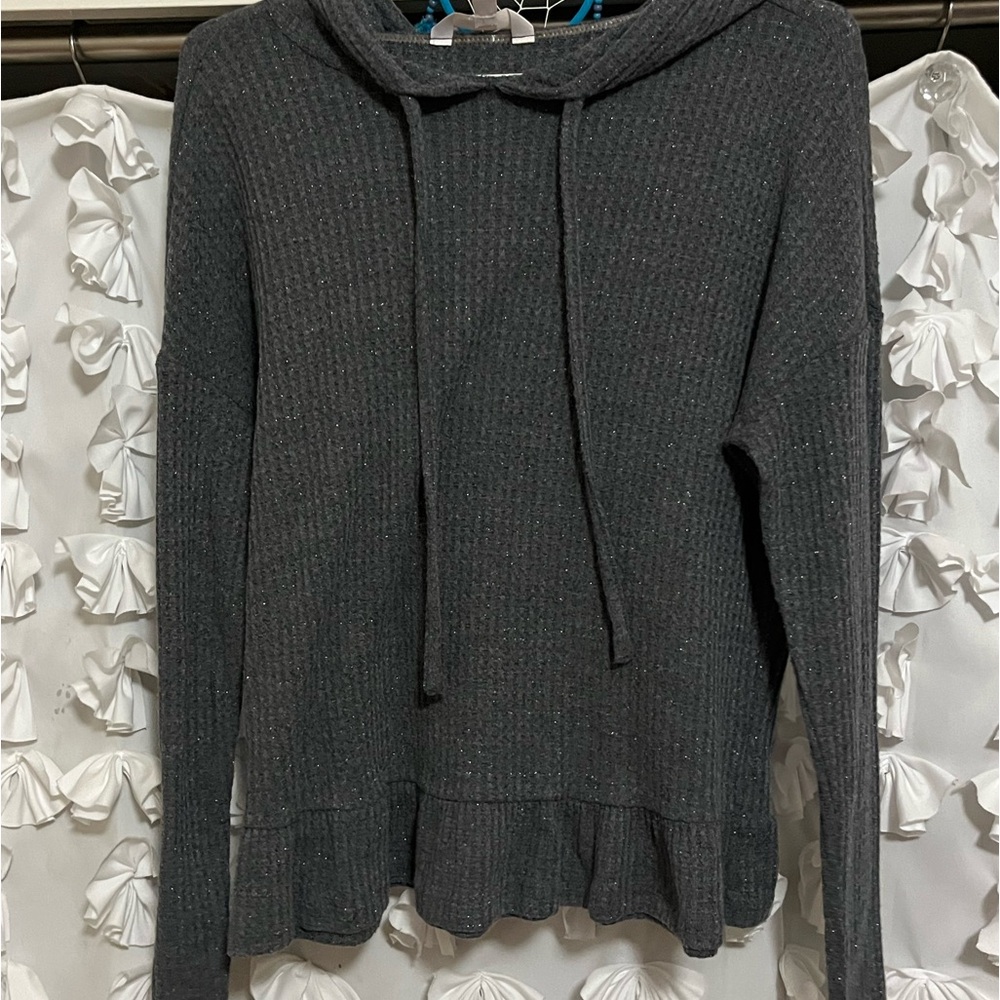 Sparkly, light, gray sweater (S)